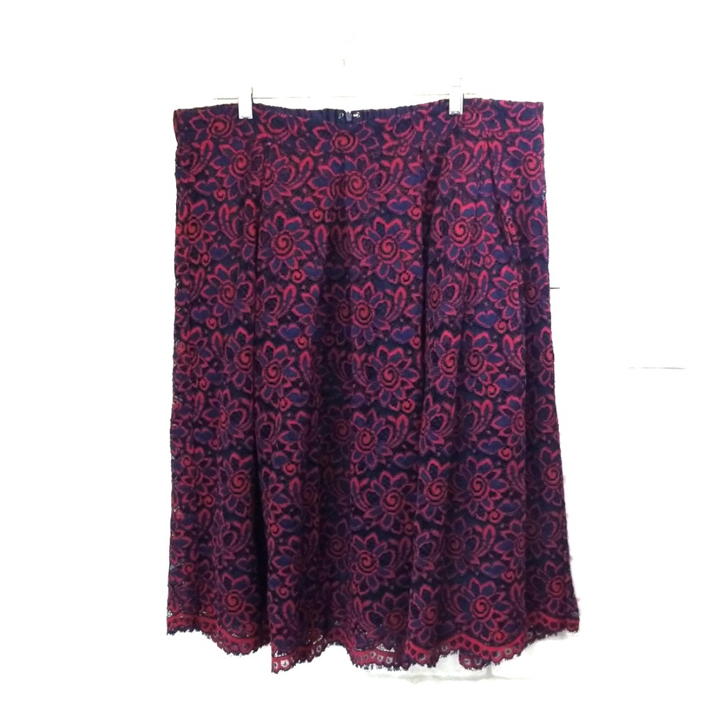 Eloquii floral lace  lined skirt size 18